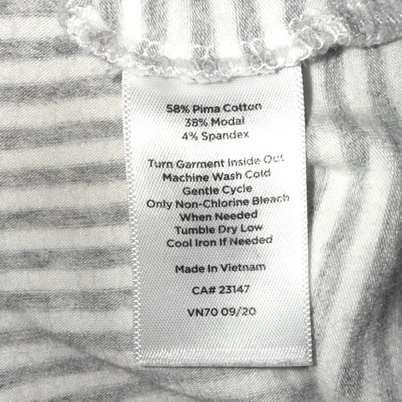 TALBOTS Pima Cotton Blend Tank - Paloma Stripe - Grey Sky Heather/White Plus 1X - Picture 12 of 12